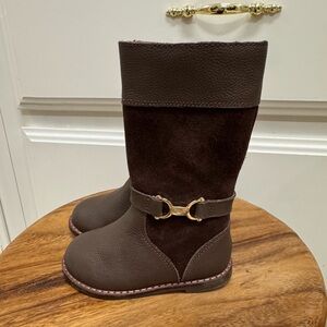 Janie and Jack Brown Riding Boots Size 5 Girls Leather Equestrian Boots